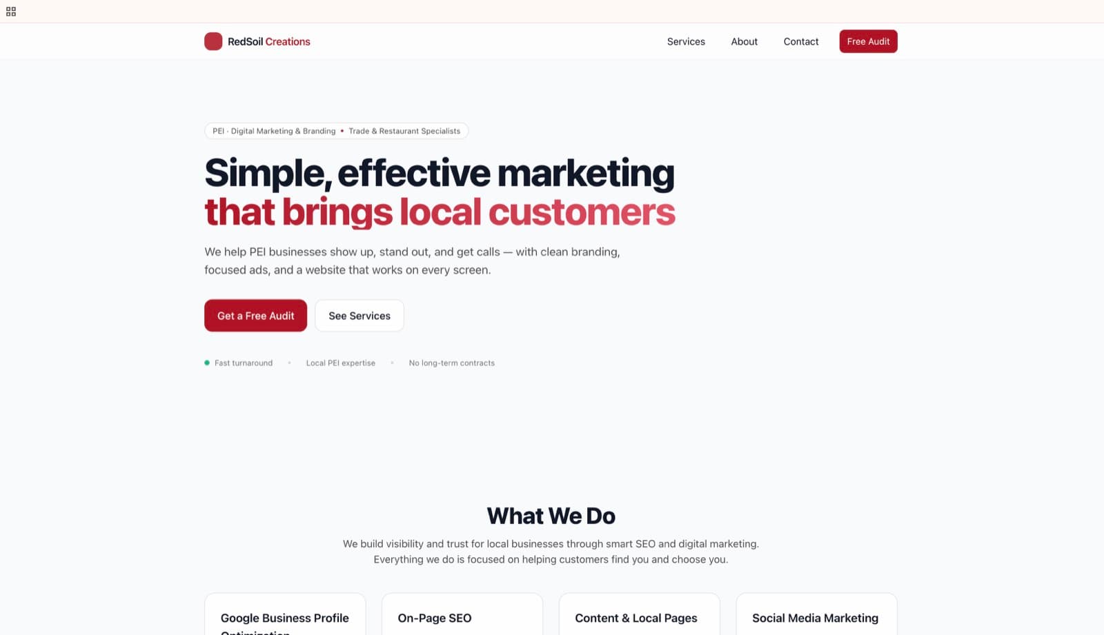 Red Soil website screenshot